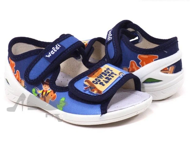 Textile shoes 360-092 Adam blue, cowboy