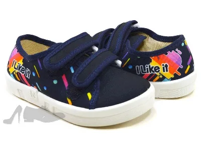 Ellis Likee Textile Shoes in Blue, 'I like it'