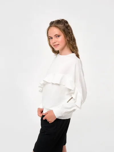 Sweatshirt 116127 milk-colored