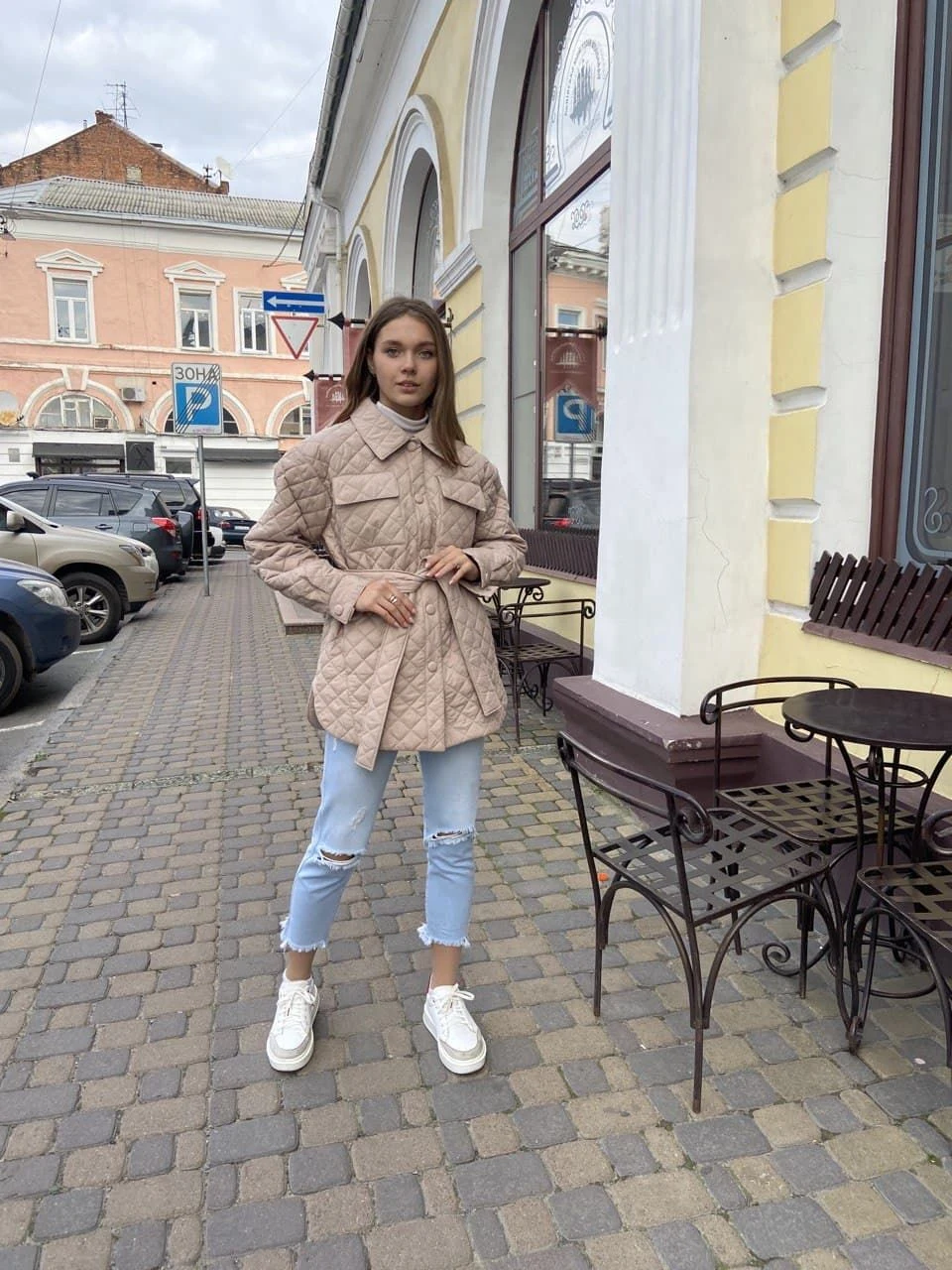 Куртка стьобана 392 В КОЛЬОРІ - МЯТА !!!