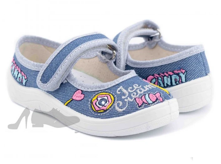 Textile shoes 376-675 Alina blue, candy