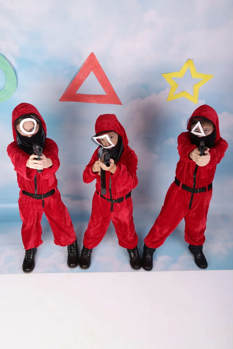 Squid Game Carnival Costume: Red Guard Uniform