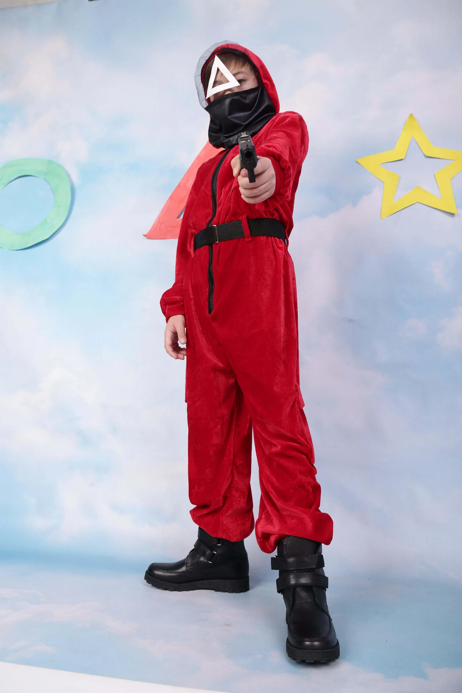 Squid Game Carnival Costume: Red Guard Uniform