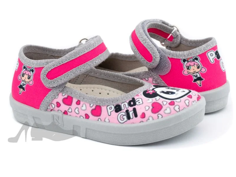 Туфлі текстильні 361-292 Diana рожева, панда