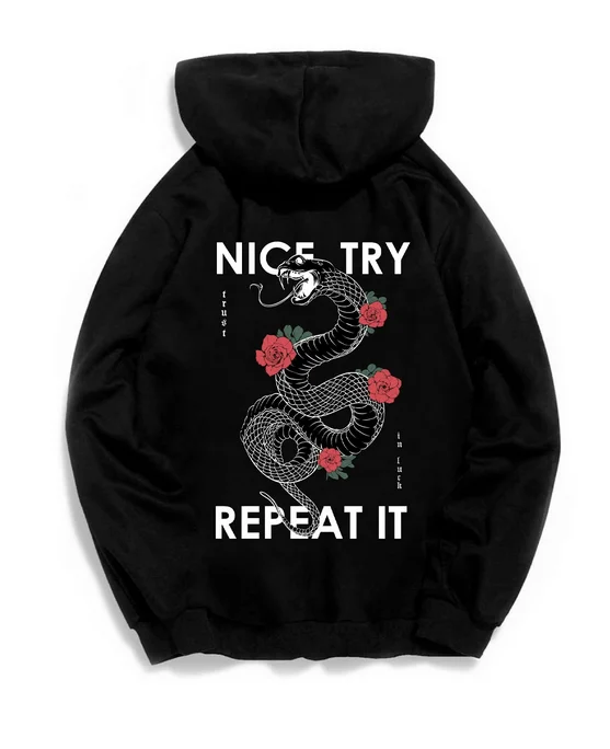 Худі 106-8 Nice try repeat it на флісі