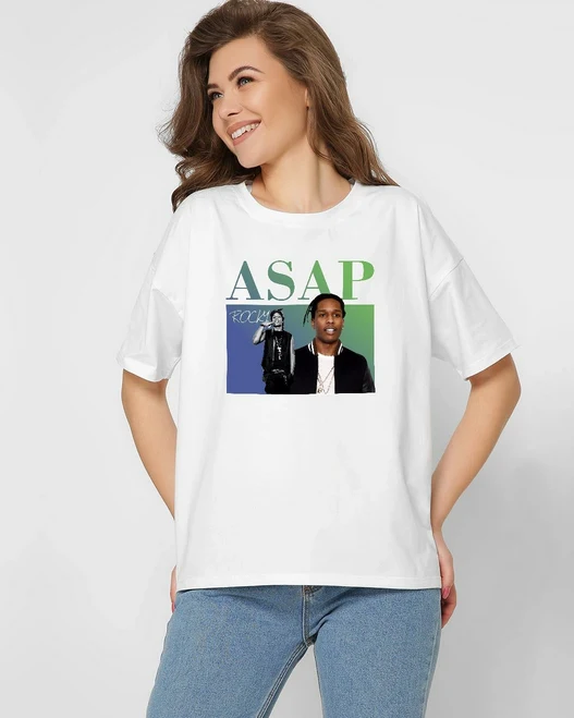 Футболка 216-3 ASAP ROCKY біла