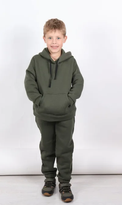 Brushed fleece tracksuit 1741 khaki