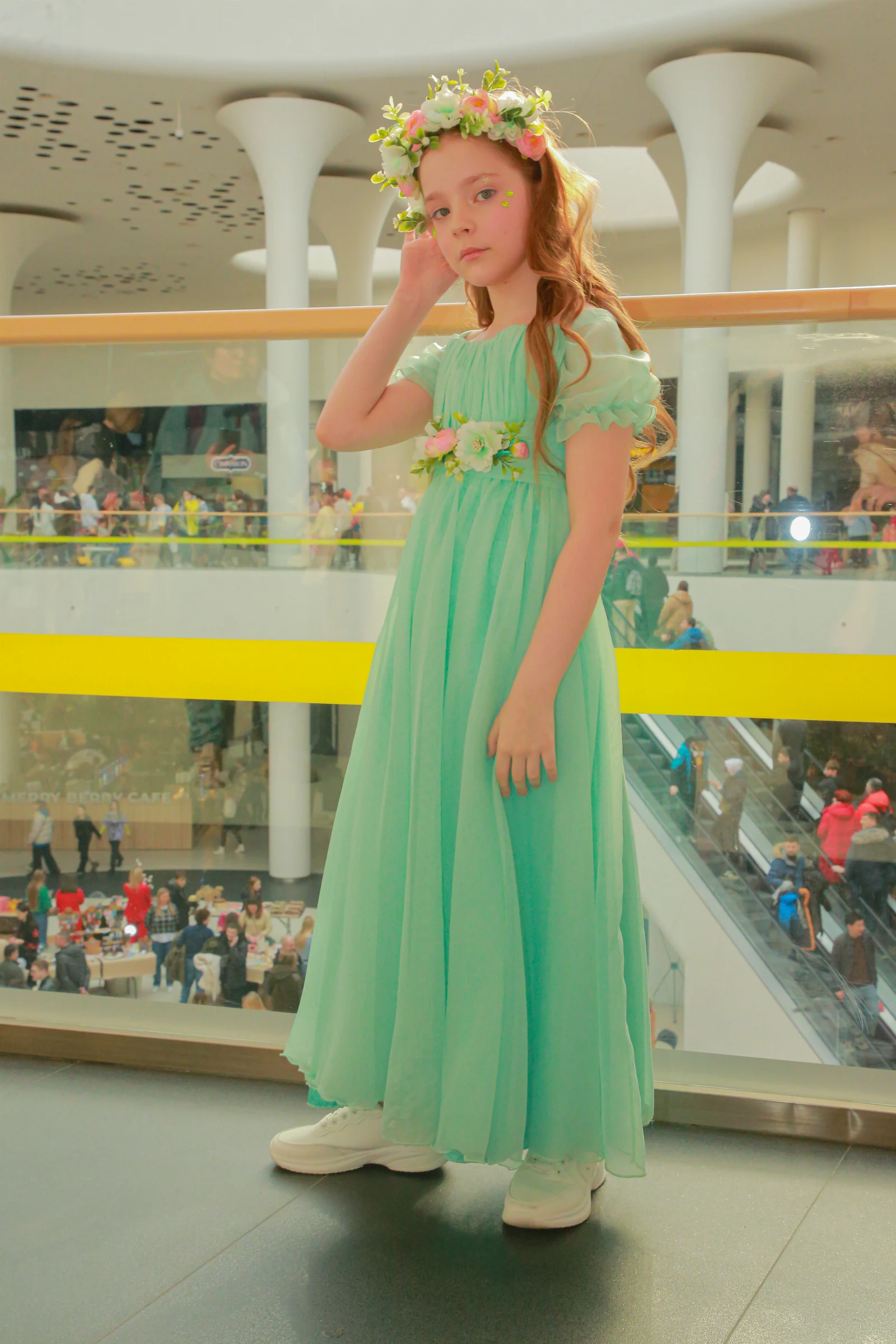 Carnival costume Spring mint from Sonechko with handmade wreath