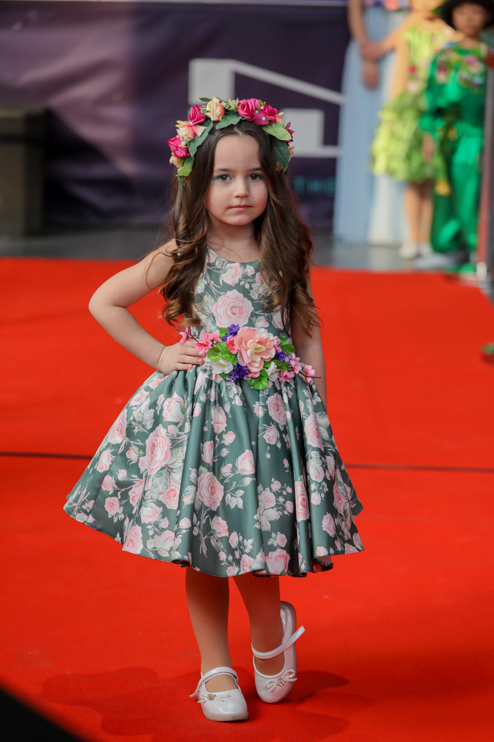 Floral Spring costume by Sonechko with a handmade wreath