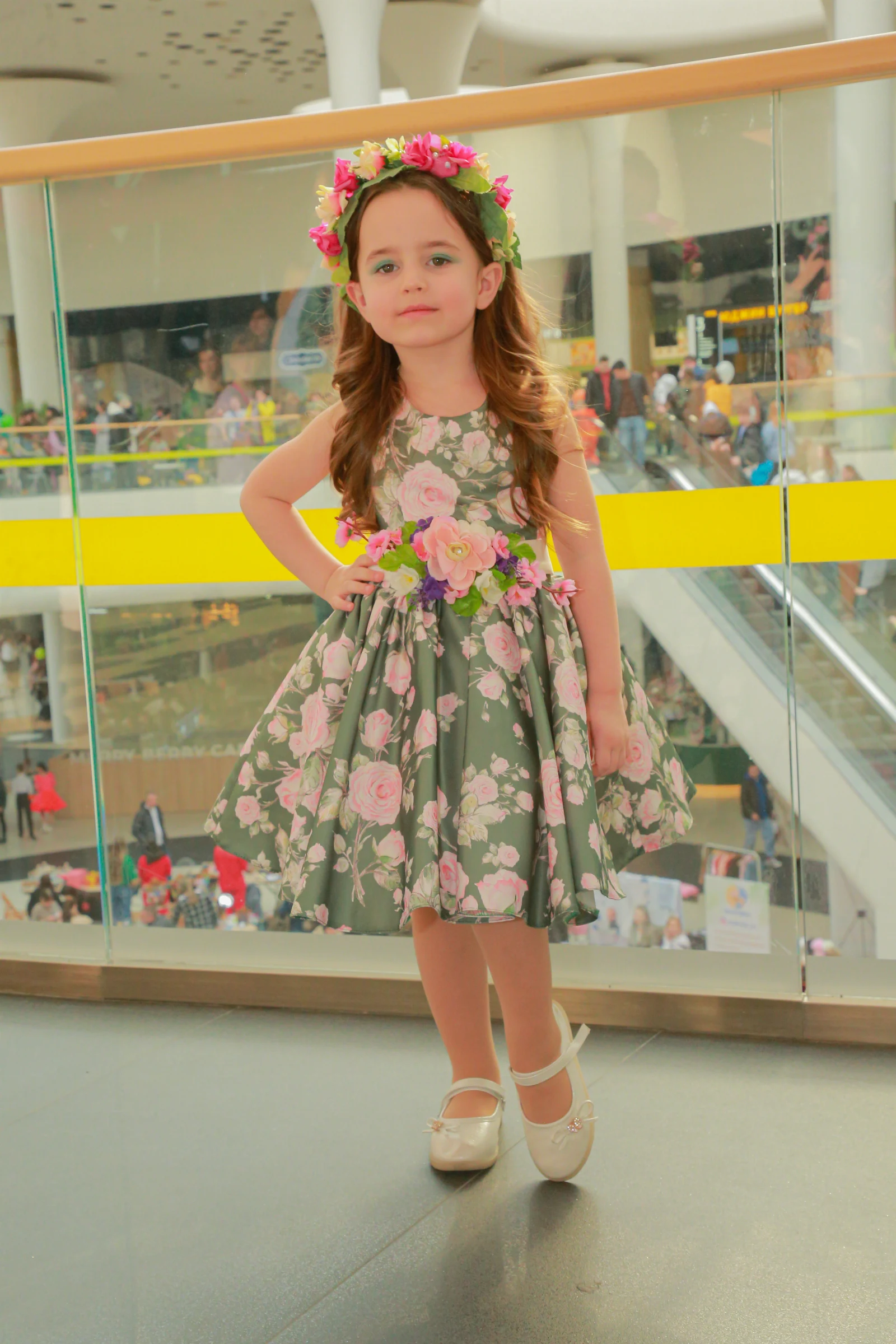 Floral Spring costume by Sonechko with a handmade wreath