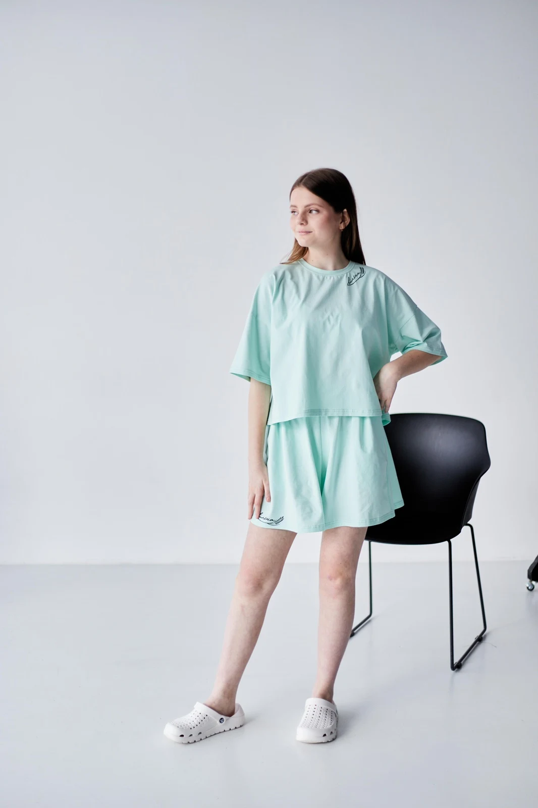 T-shirt and shorts set 'Free' mint