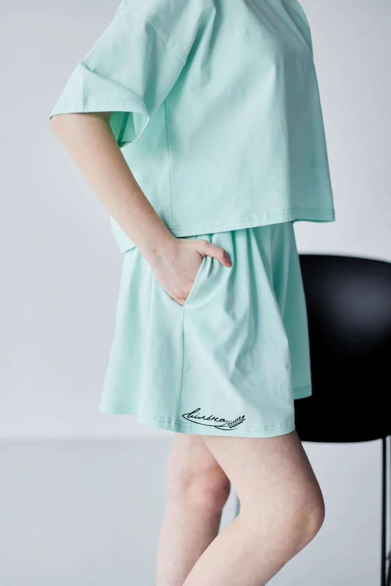 T-shirt and shorts set 'Free' mint