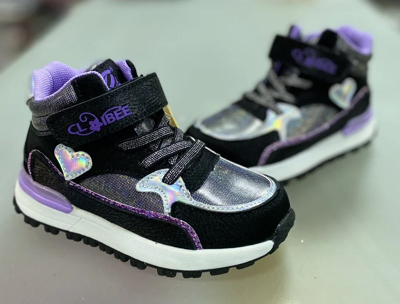 Черевики H-296A black-purple