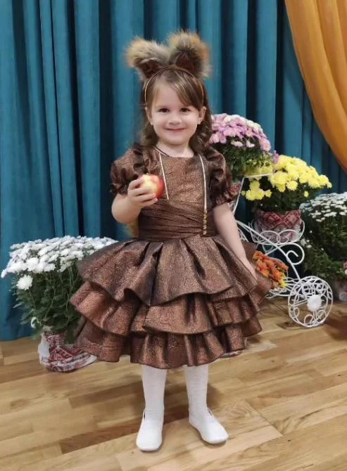 Squirrel Costume with Ruffles – Brown