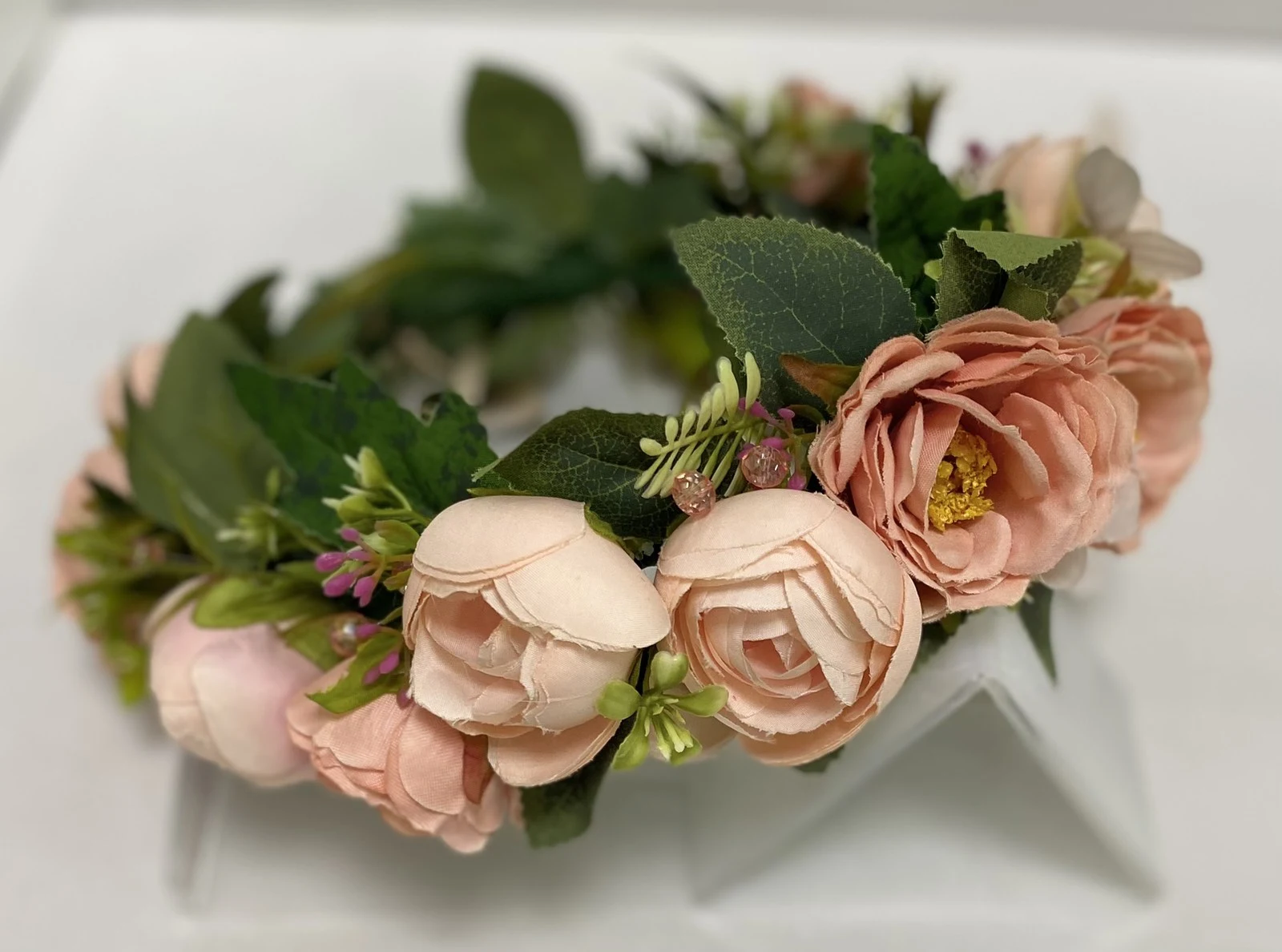 Handmade hoop 020 Peonies powder