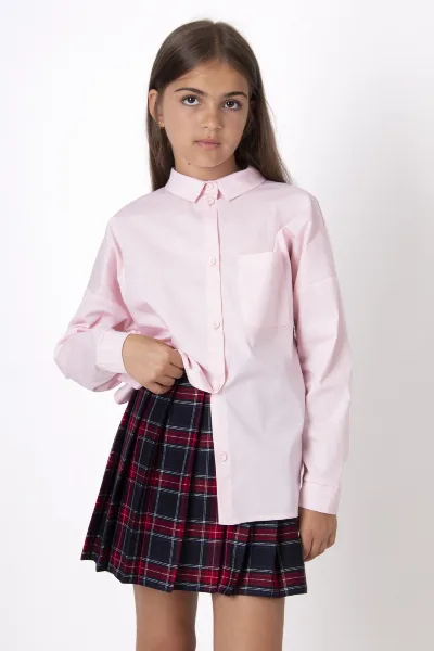 School blouse-shirt 4757-01 pink