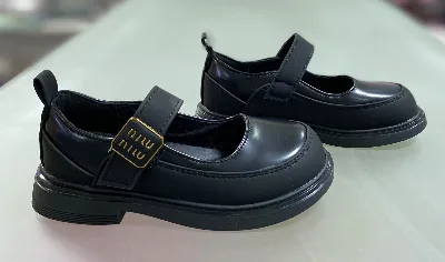 Black School Shoes DB708