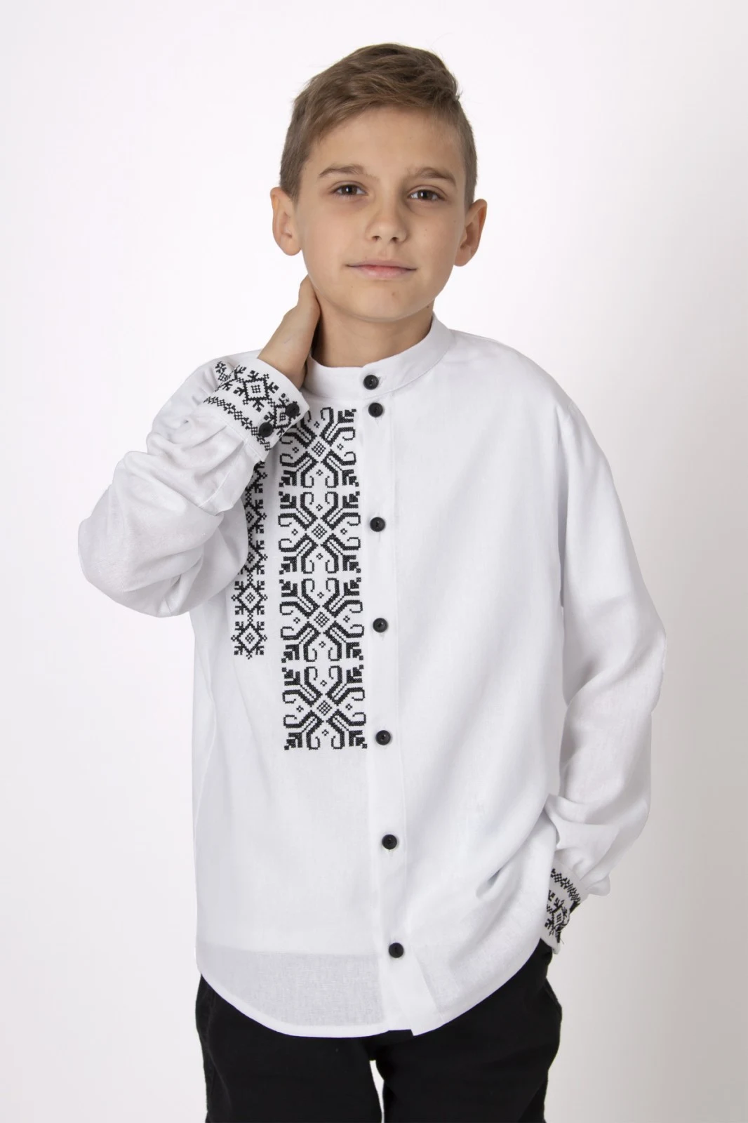 Сорочка вишиванка 4767/4977/5251 біло-чорна