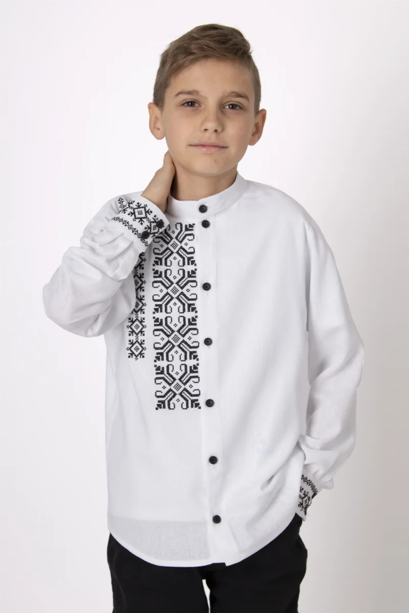 Сорочка вишиванка 4767/4977/5251 біло-чорна