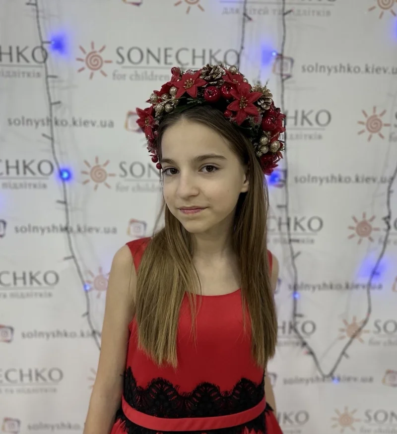 Різдвяний вінок червоний