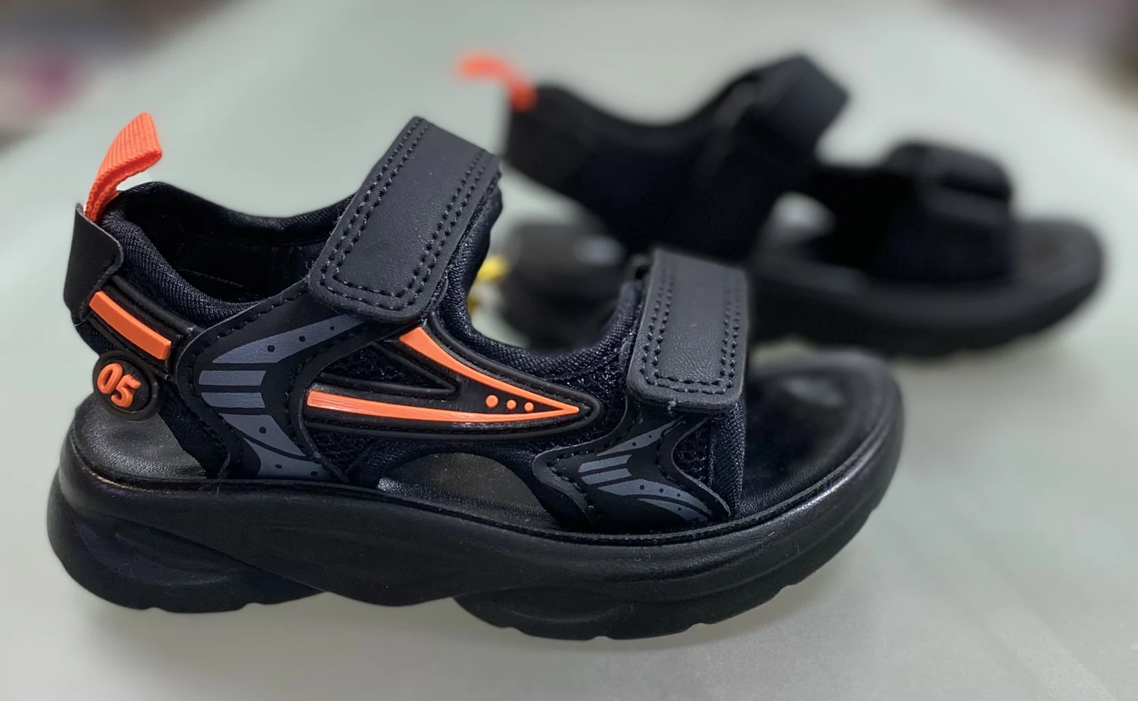 Босоніжки 2209-1 black/orange