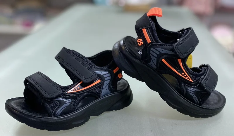 Босоніжки 2209-1 black/orange