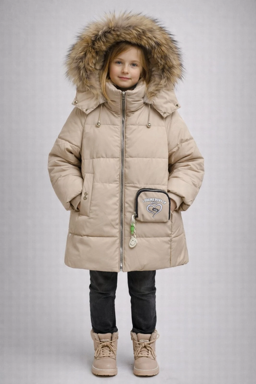 Куртка для дев. беж YK1247