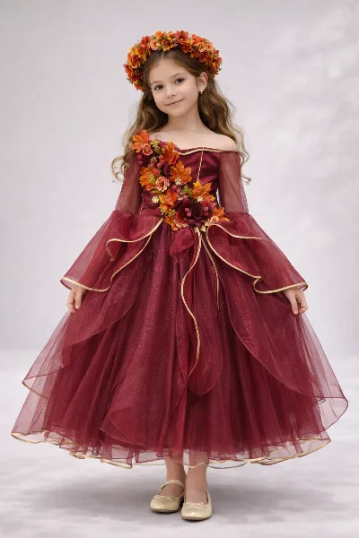 Autumn Burgundy Costume 2