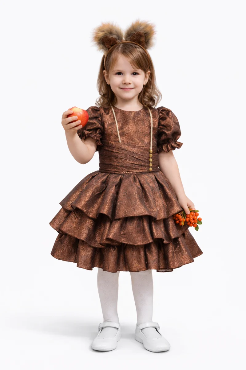 Squirrel Costume with Ruffles – Brown