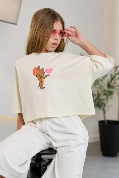 Футболка коротка молоко Джері
