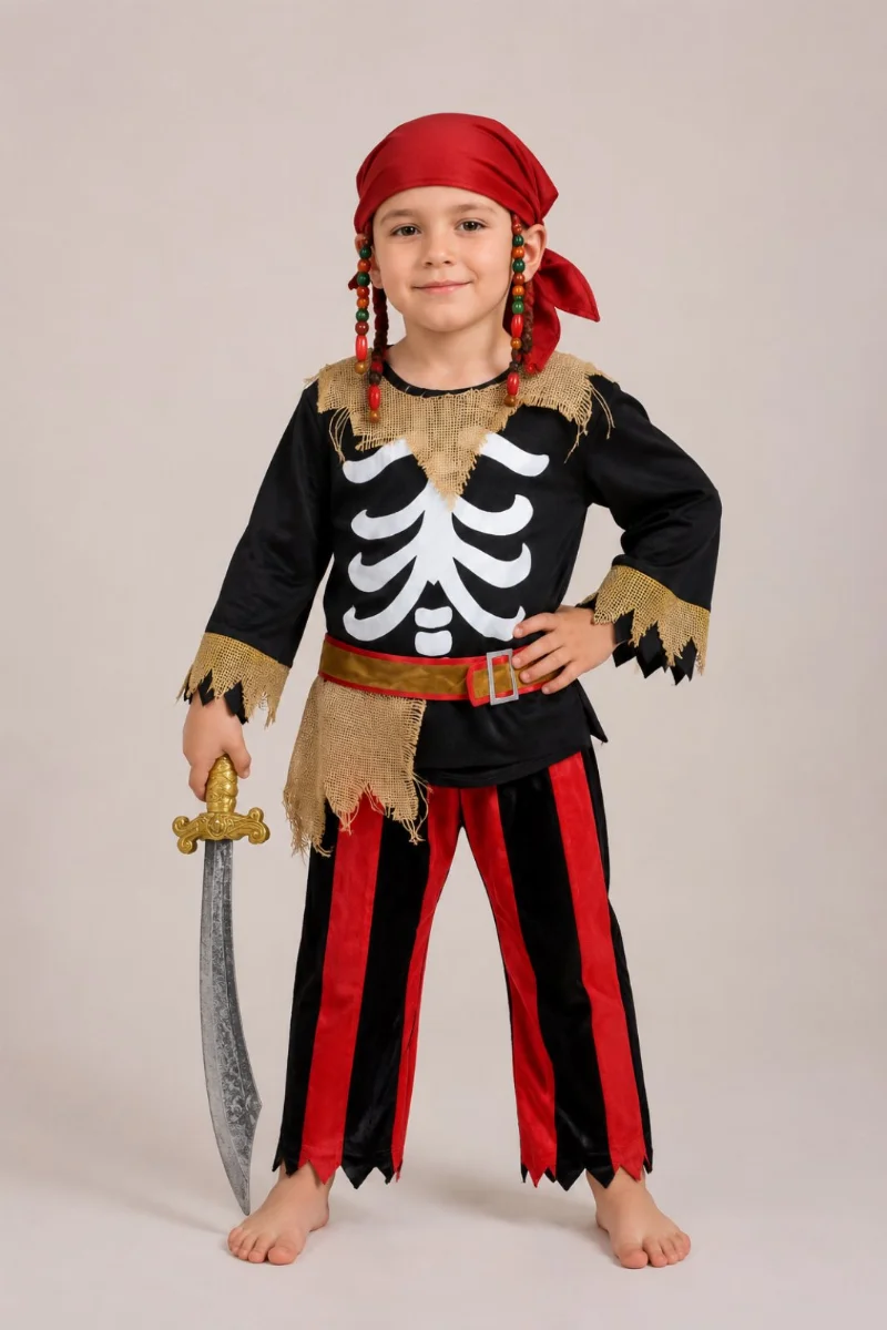 Skeleton (Zombie, Pirate) Carnival Costume for Boys