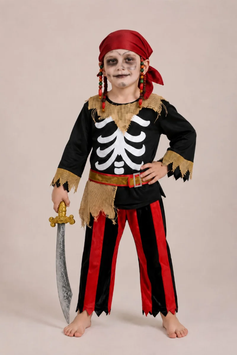 Skeleton (Zombie, Pirate) Carnival Costume for Boys