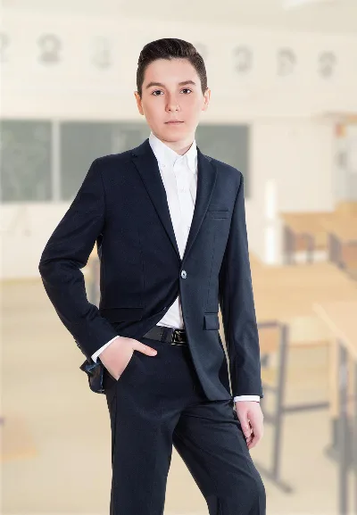 Mark 09.1 school suit for boys, blue