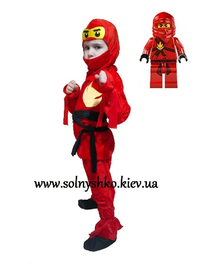 Карнавальний костюм для хлопчика Ніндзяго Кай ЕКСКЛЮЗИВ