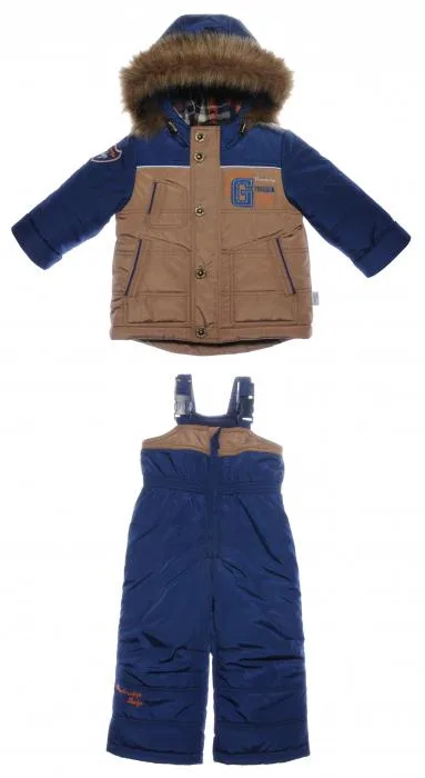 Winter set: sheepskin-lined overalls + jacket by Garden Baby