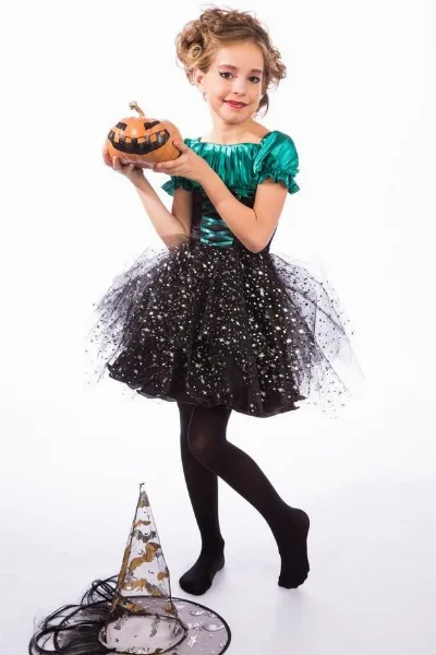 Little Witch Costume for Girls - Green