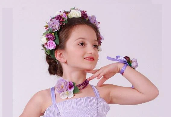 Elegant wreath for a girl Lilac roses