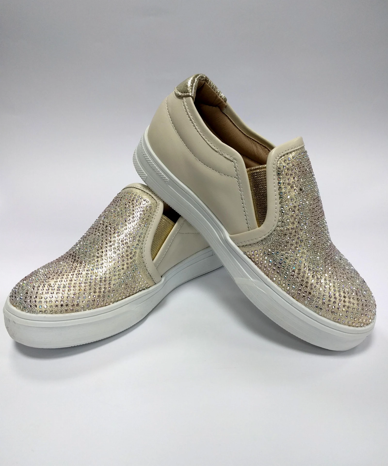 Slip-ons - shoes leather for the girl of Tina