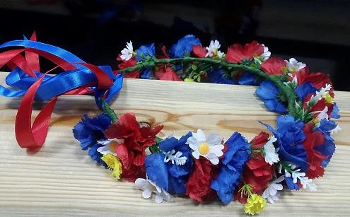 Карнавальний вінок для дівчинки Маки - Васильки (український)