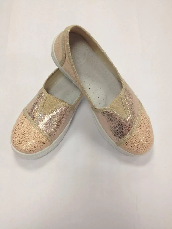 Слипоны - мокасины для девочки персиковые SLIPON 275/290-4 Waldi
