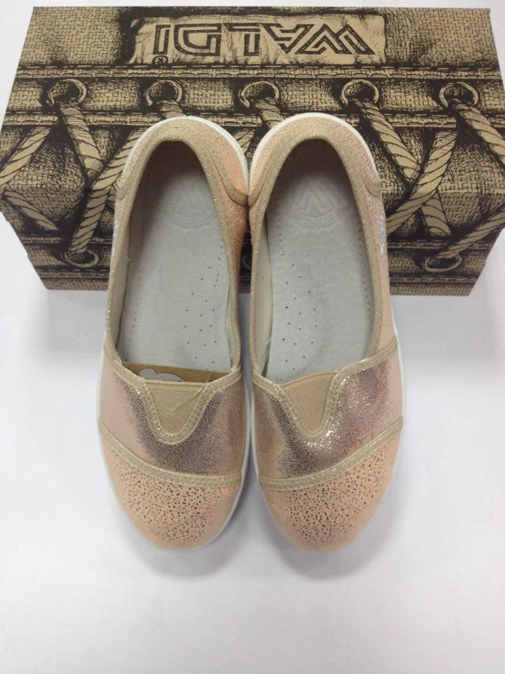 Слипоны - мокасины для девочки персиковые SLIPON 275/290-4 Waldi