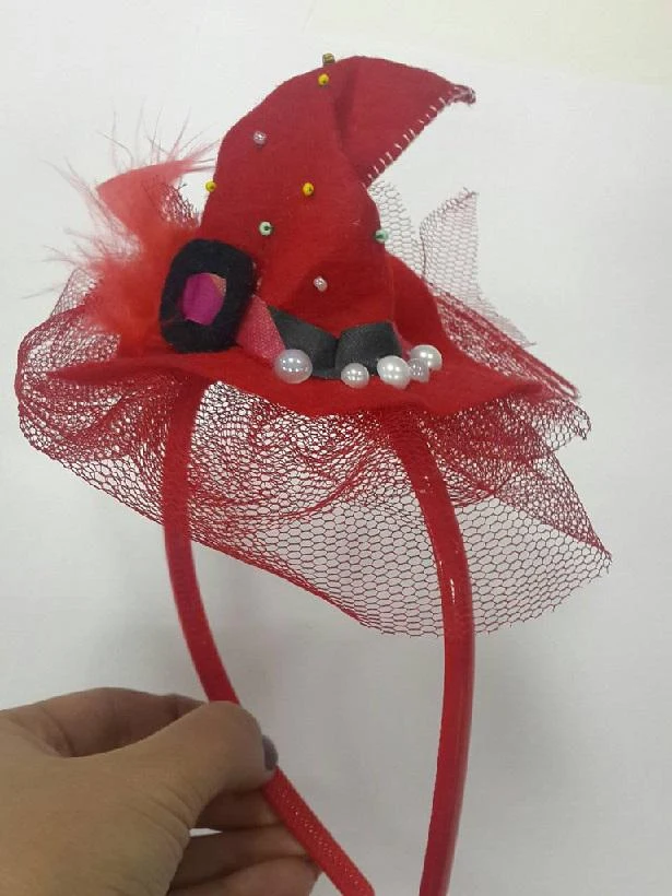 Carnival costume - hoop Witcher's hat red