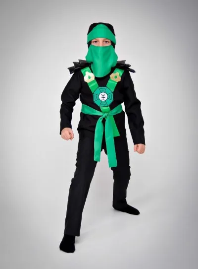 Ninja Carnival Costume Green #5