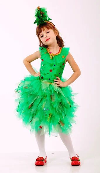 Christmas Tree carnival costume for girls