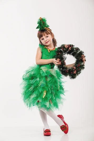 Christmas Tree carnival costume for girls