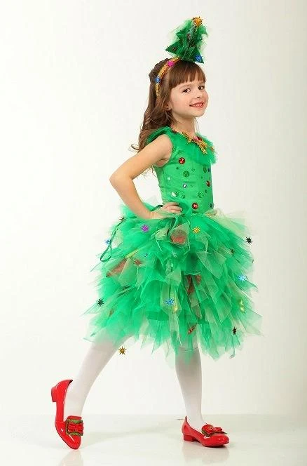 Christmas Tree carnival costume for girls