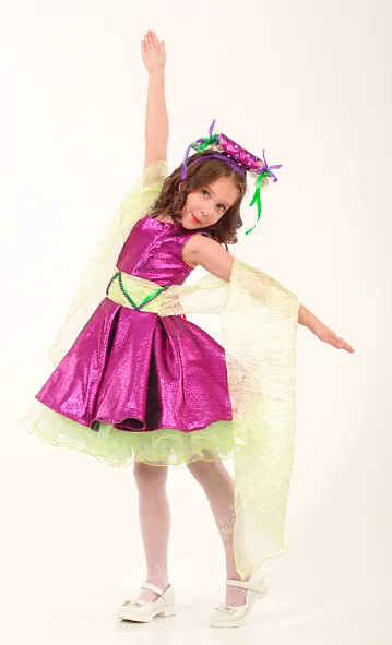 Carnival costume for a girl Christmas Tree Toy, Candy, Cracker, Orchid