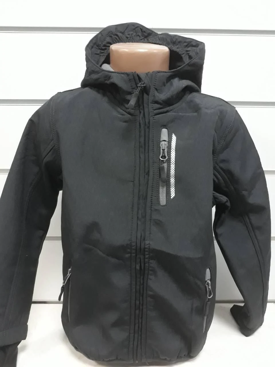 Jacket - windbreaker for a boy gray MLH812