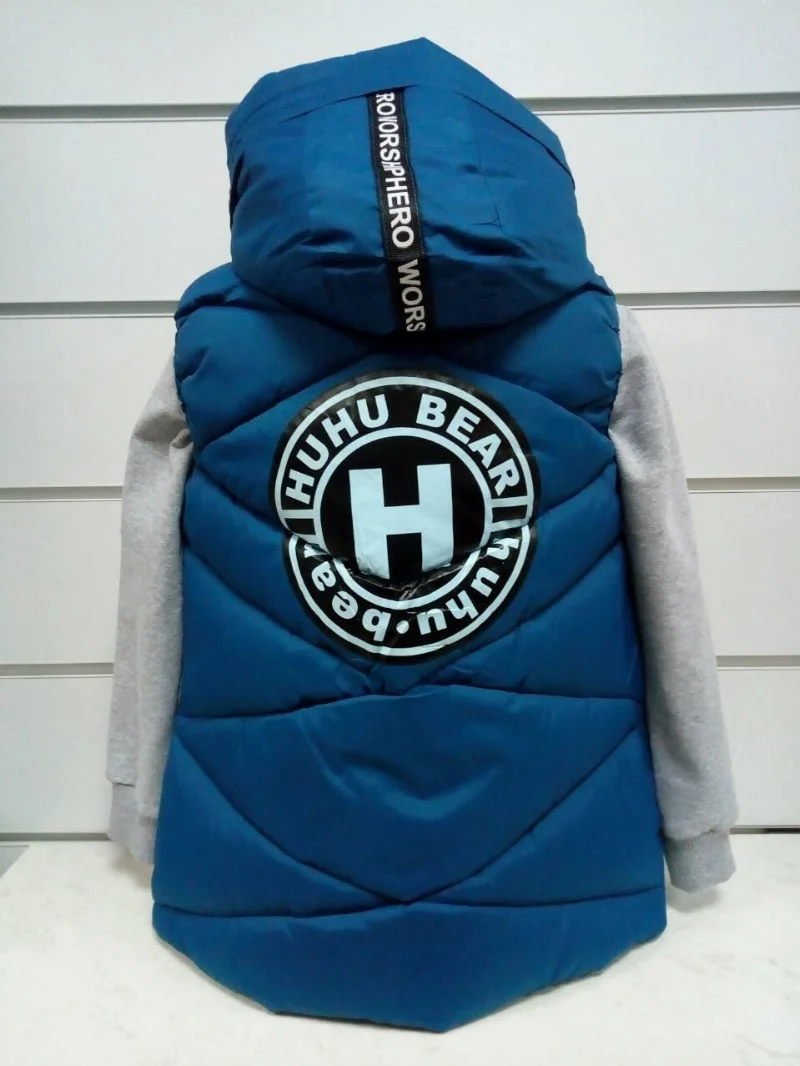 Vest for a boy on synthetic winterizer 1811