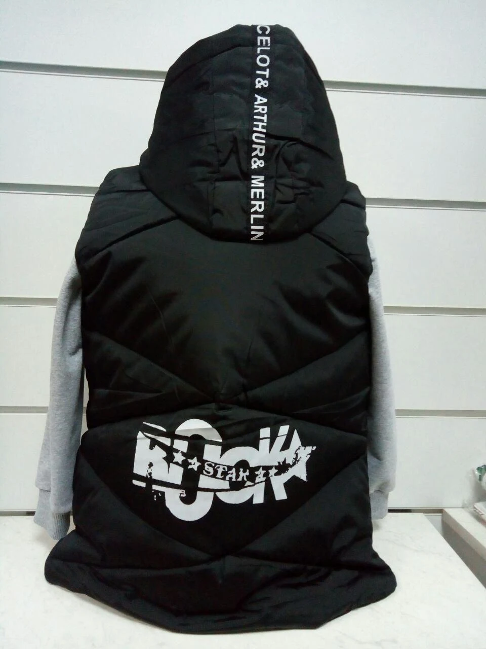 Vest for a boy on synthetic winterizer 1624